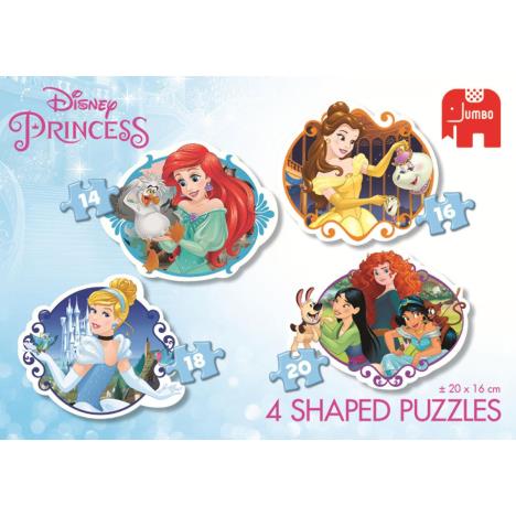 Disney Princess 4 in 1 Shaped Jigsaw Puzzles Extra Image 1